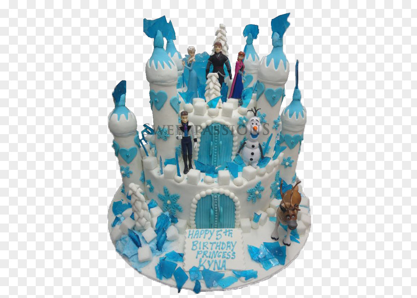 Elsa Torte Birthday Cake Decorating Cream PNG