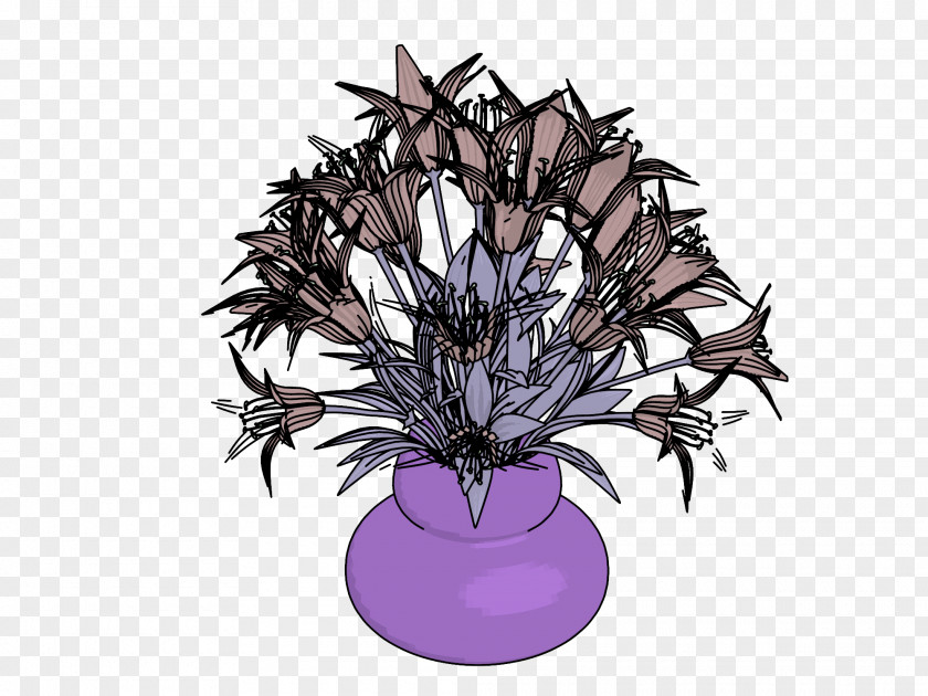 Flower Illustration Purple Tree PNG