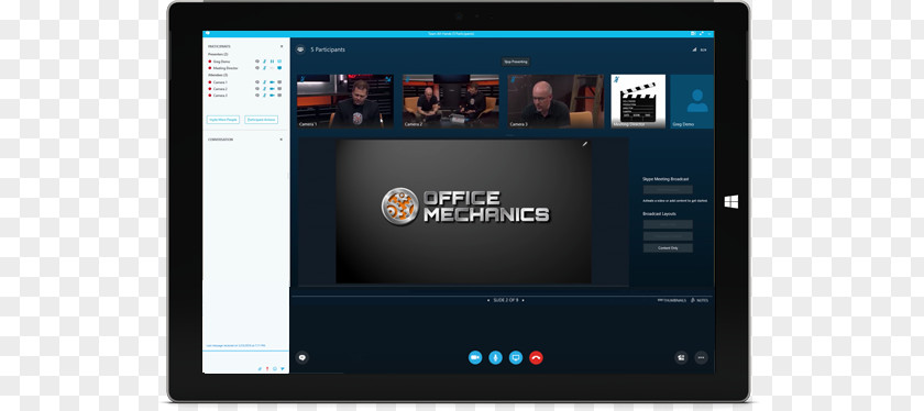 Large Screen Phone Skype For Business Web Conferencing Meeting Internet PNG