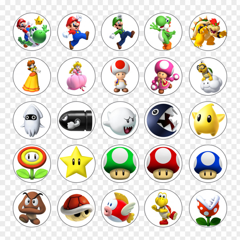 Mario Bros Super Bros. Smiley Cupcake Video Game PNG