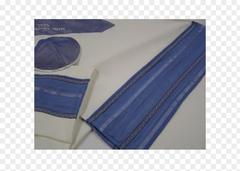 Silk Pattern Light Blue Denim Tallit Pocket PNG