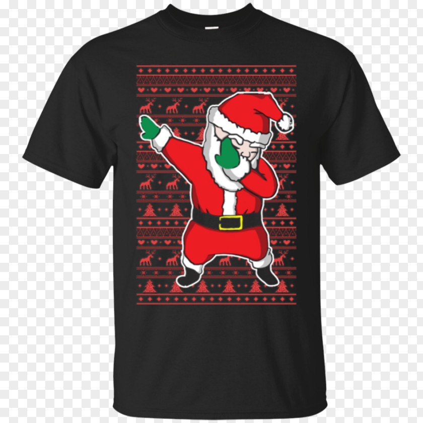 Dabbing Santa T-shirt Hoodie Sleeve Gildan Activewear PNG