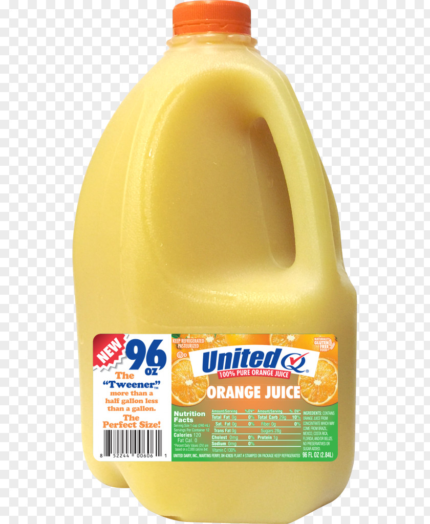 Gallon Of Orange Juice Drink United Dairy, Inc. Dairy Products PNG