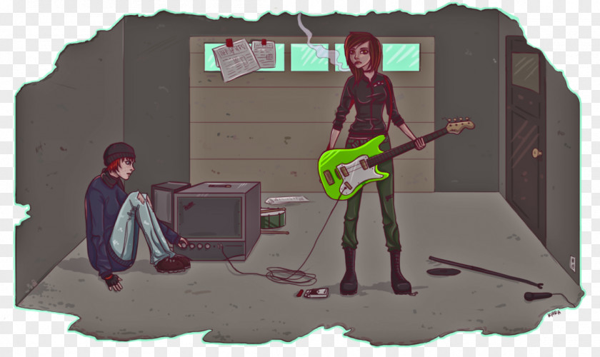 Garage Band Cartoon Character Fiction PNG