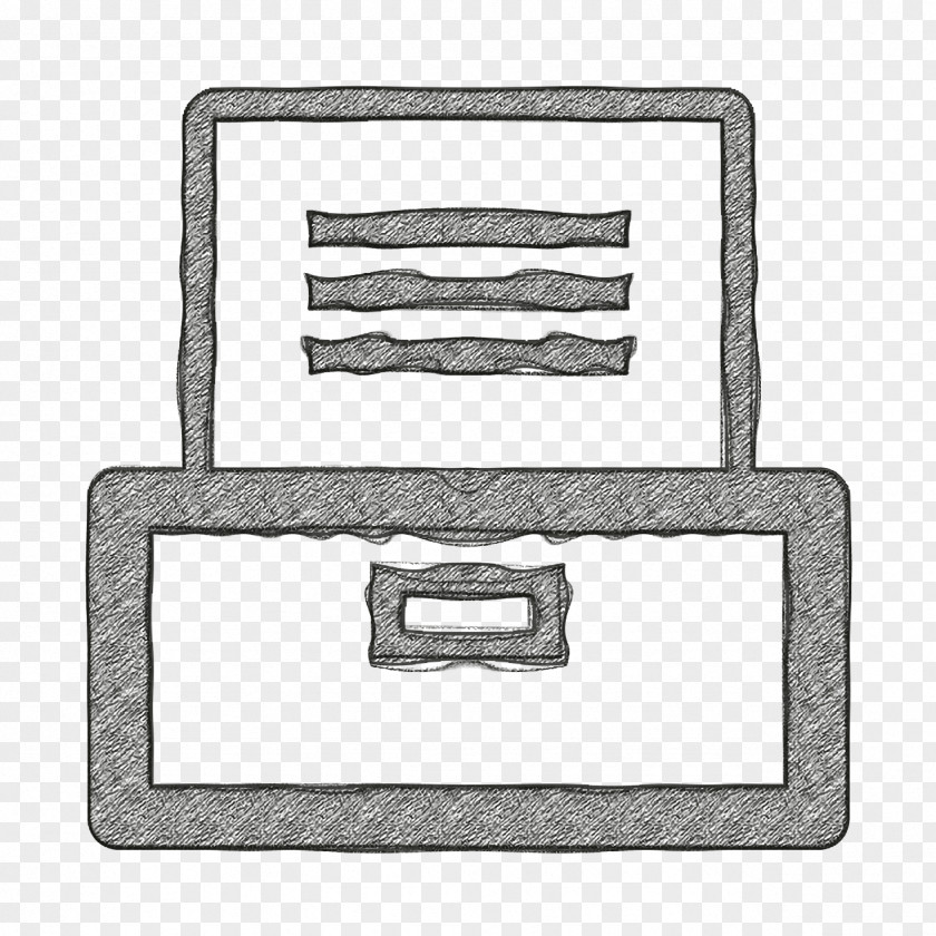 Metal Rectangle Document Icon Office Paper PNG