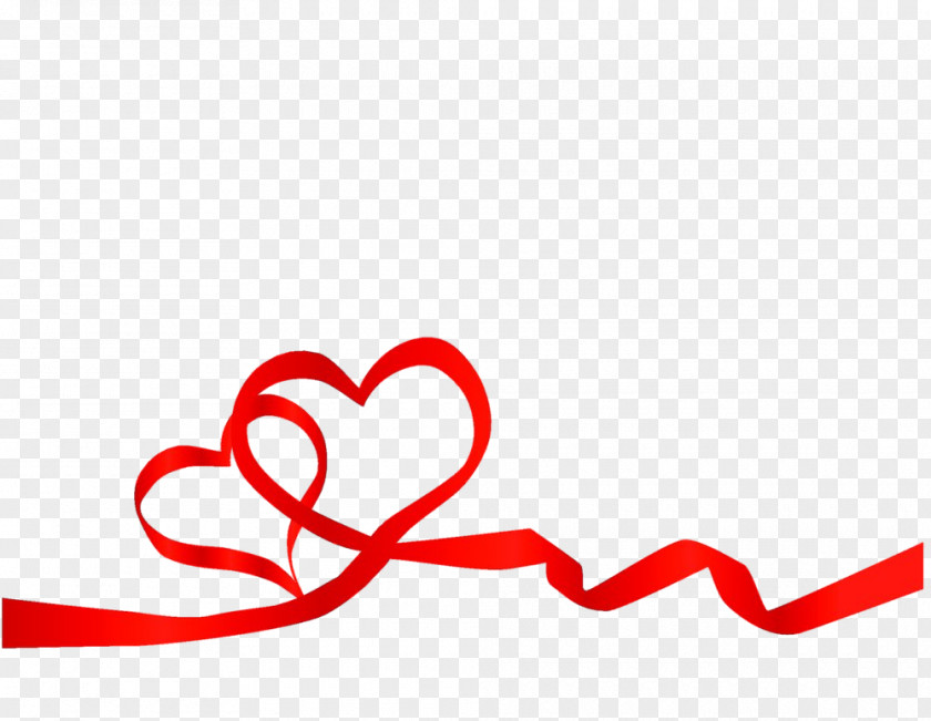 Red Heart Text Line Love PNG