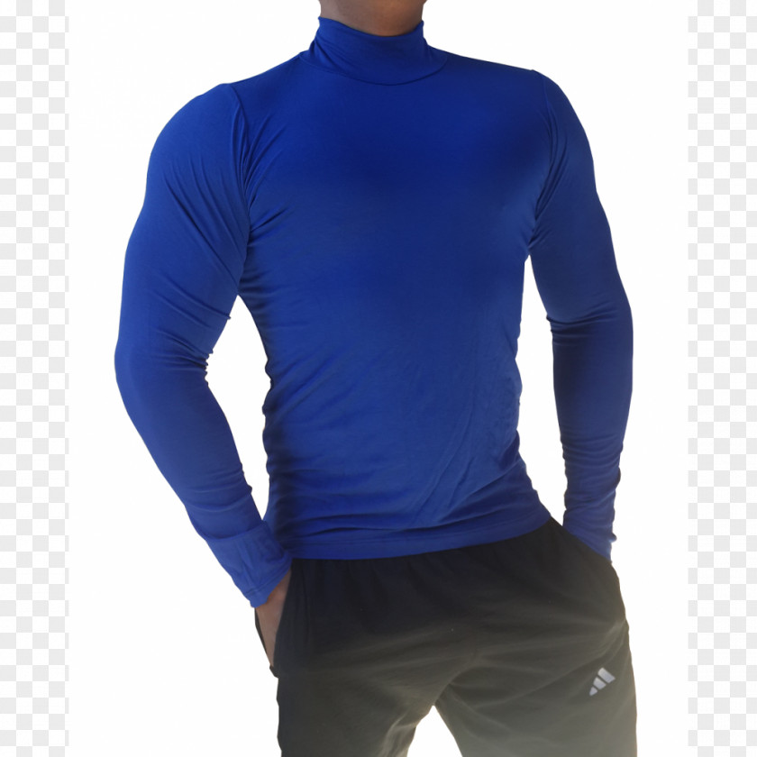 T-shirt Sleeve Polo Neck Blue PNG