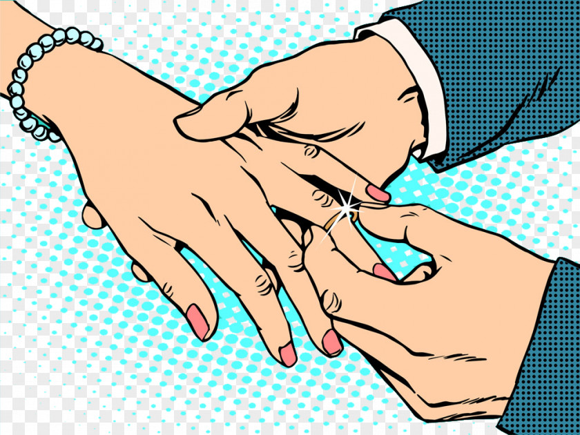 Hand-painted Exchange Rings PNG