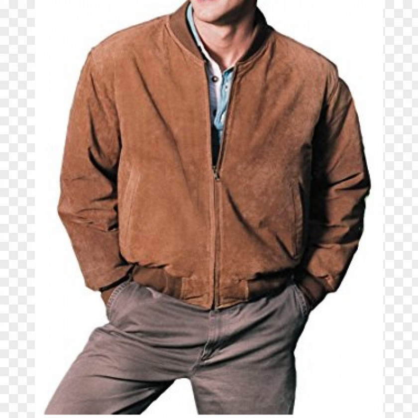 Jacket Leather Suede Flight PNG