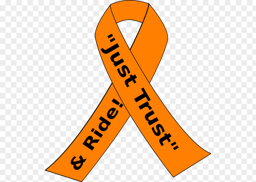 Trust Orange Ribbon Awareness Clip Art PNG