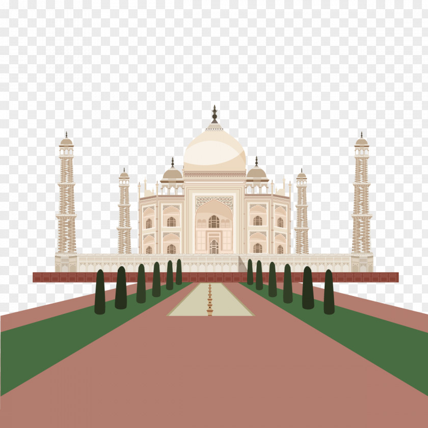 Vector Taj Mahal Landmark Wonders Of The World Icon PNG