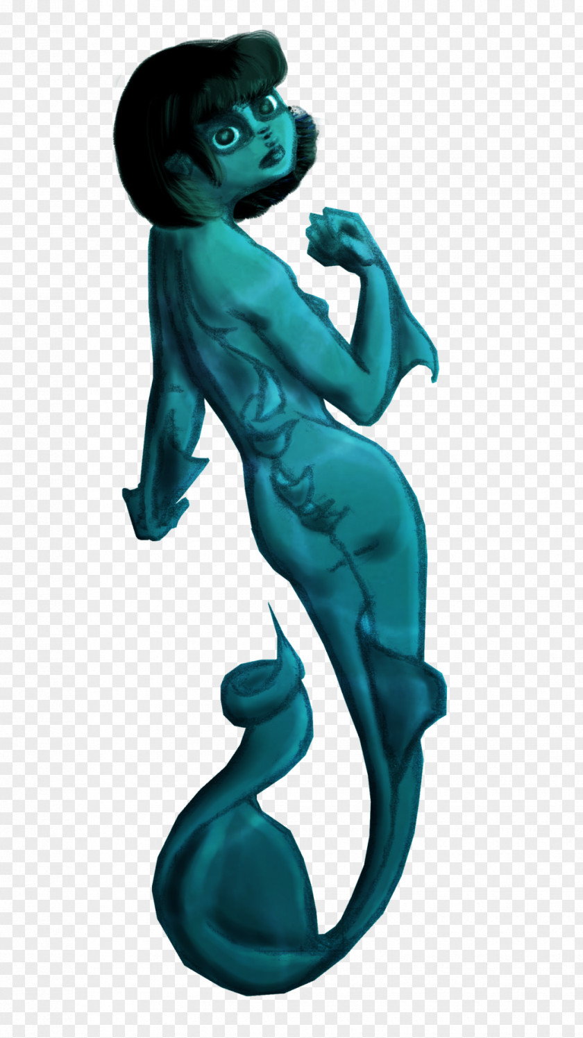Mermaid Art Turquoise Teal PNG