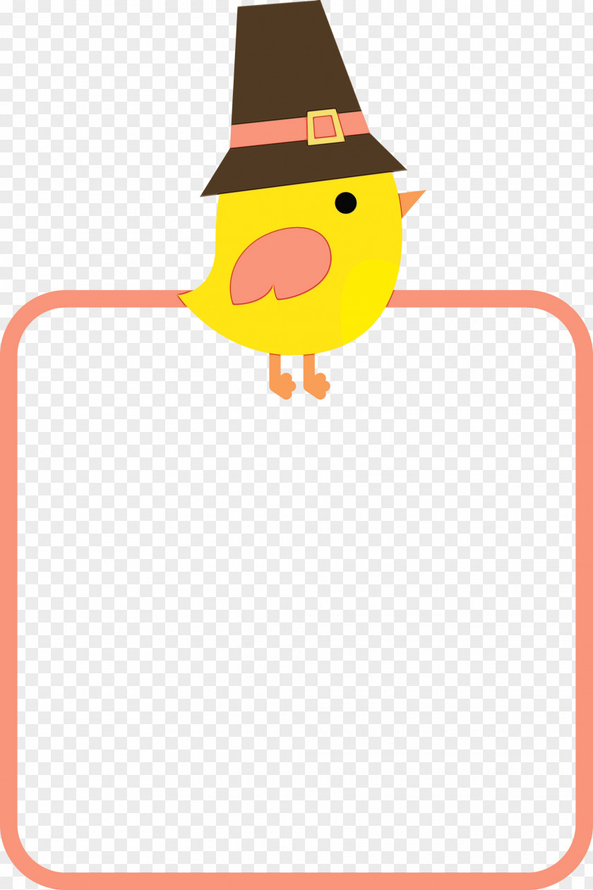 Cartoon Line Yellow Headgear Beak PNG