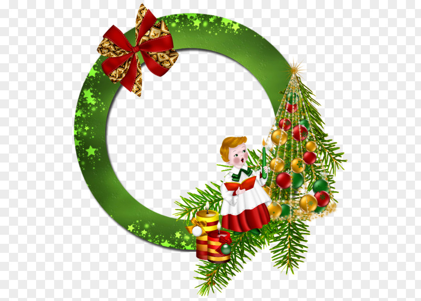 Green Border Christmas Decoration Photography Picture Frames PNG