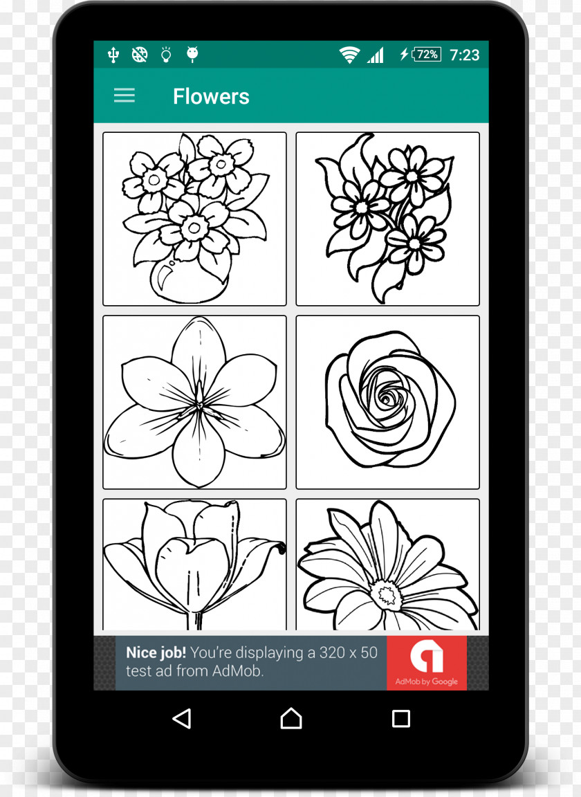 Menu Book Coloring Android Child Flower PNG