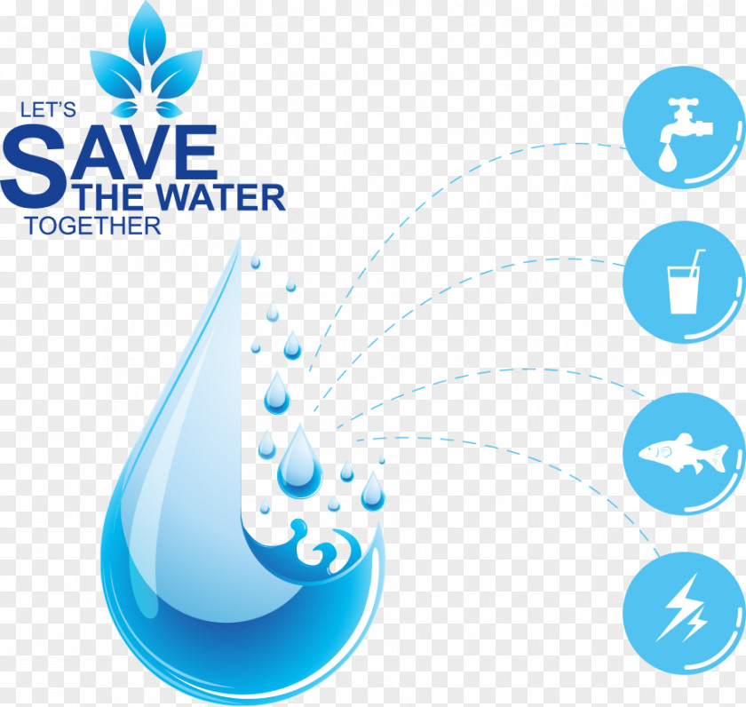 Creative Drops Vector Information Water Efficiency Conservation Shutterstock Illustration PNG