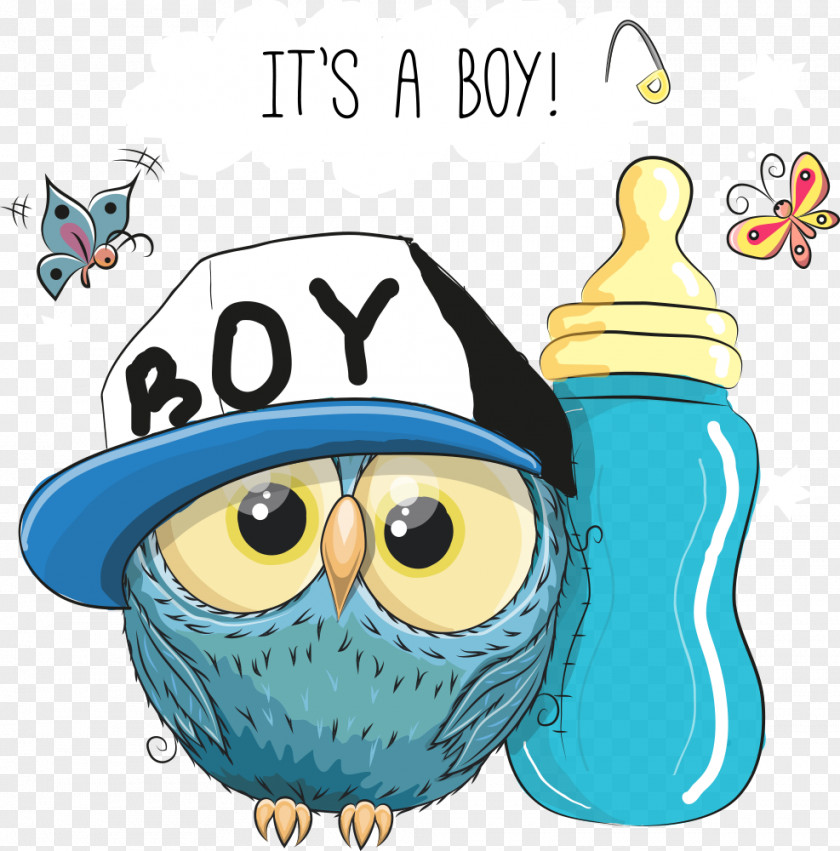 Vector Owls And Bottle Owl Cuteness Clip Art PNG