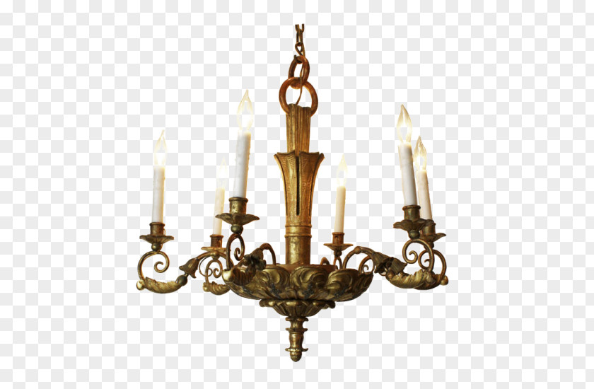 Wrought Iron Chandelier 01504 Brass Ceiling Light Fixture PNG