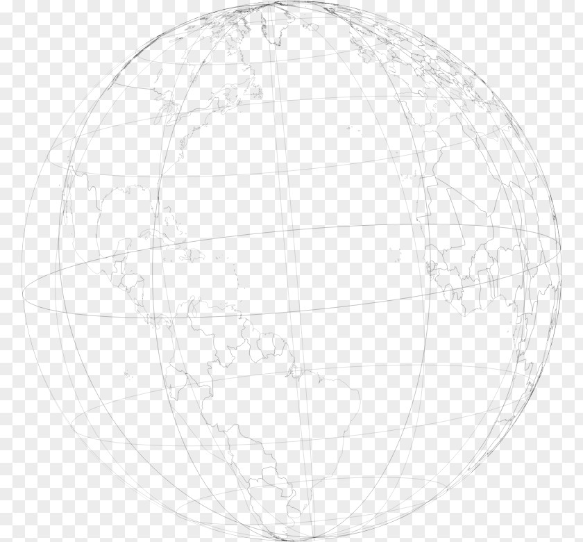 Globe Sphere Earth Map Projection PNG