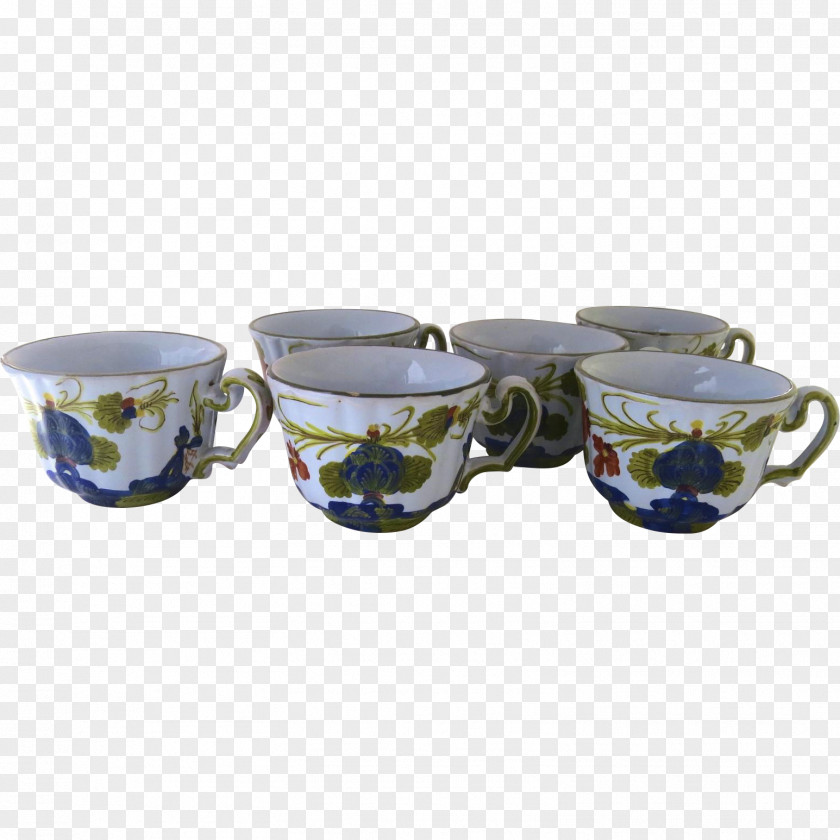 Hand Painted Coffee Cup Ceramic Saucer Glass Mug PNG