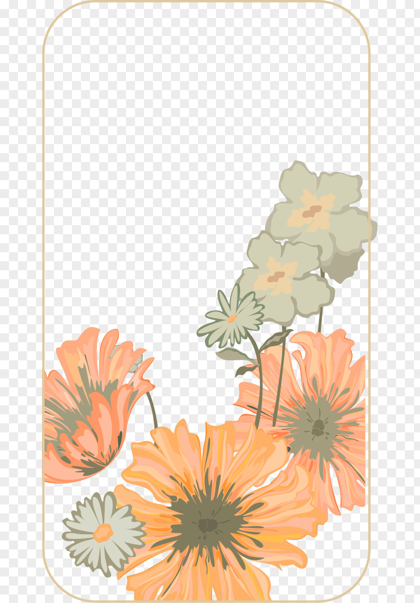 Phone Case Posters Vector Elements Floral Design Transvaal Daisy Common Sunflower Pattern PNG