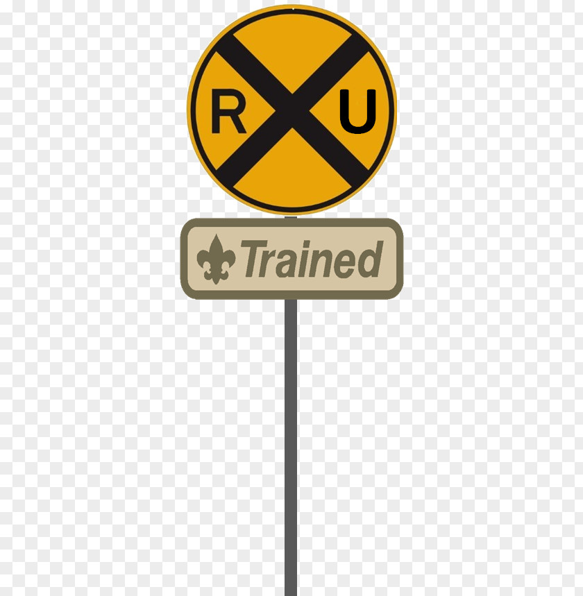 Train Rail Transport Level Crossing Sign Crossbuck PNG