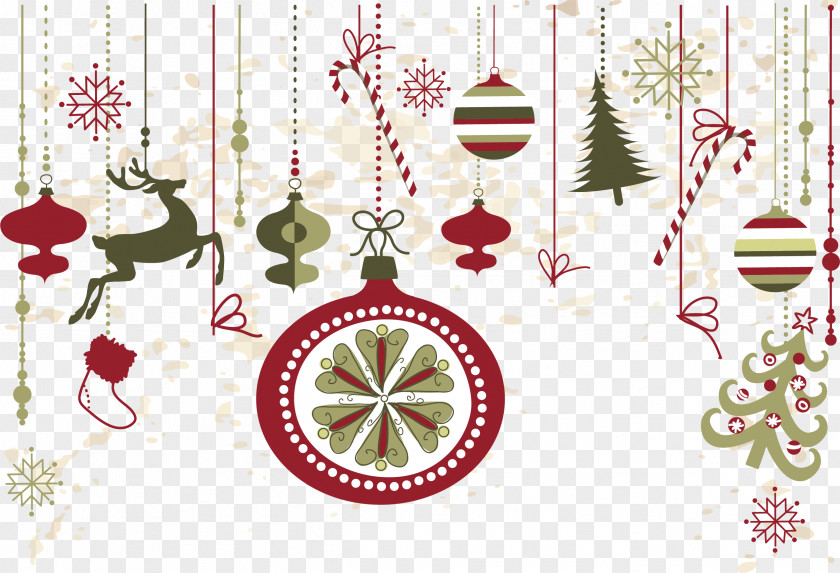 Cartoon Deer Circle Christmas Card Greeting Ornament PNG