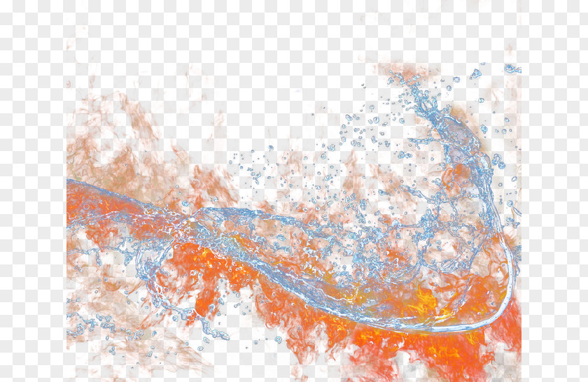 Fire And Water Pattern PNG