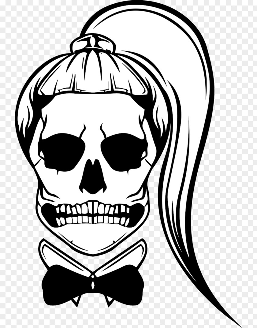 Skeleton Born This Way Skull Hair Album Art PNG