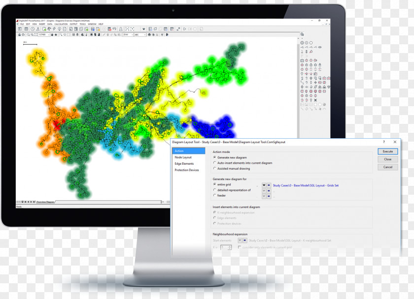 Excellent Network Computer Software One-line Diagram Monitors PNG