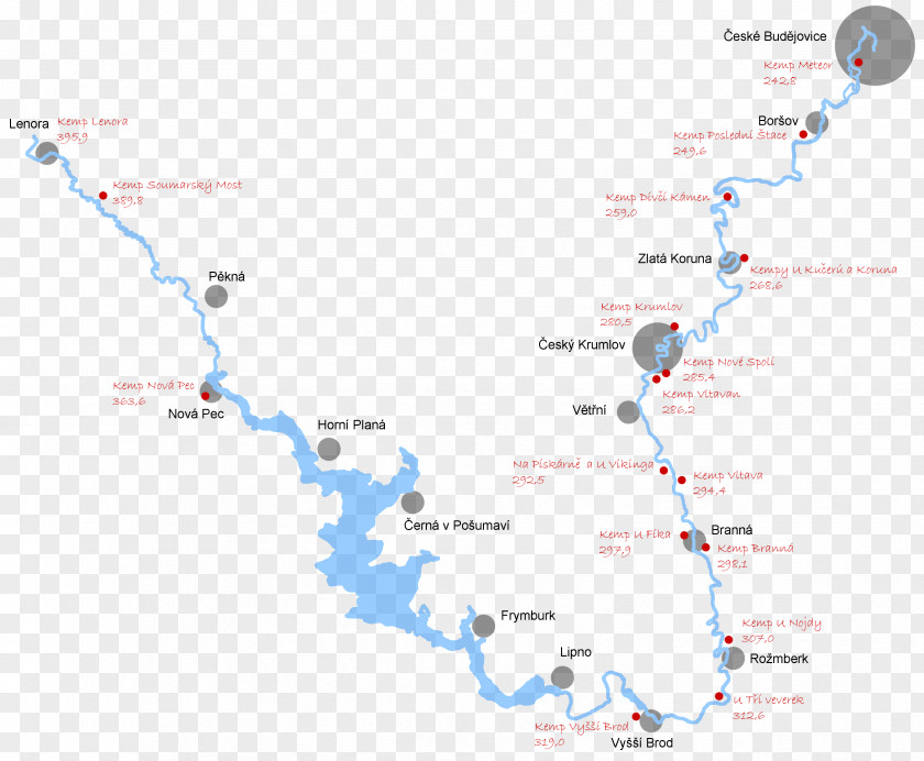 Map Vltava Nová Pec Lenora Bohemian Forest Zlatá Koruna PNG