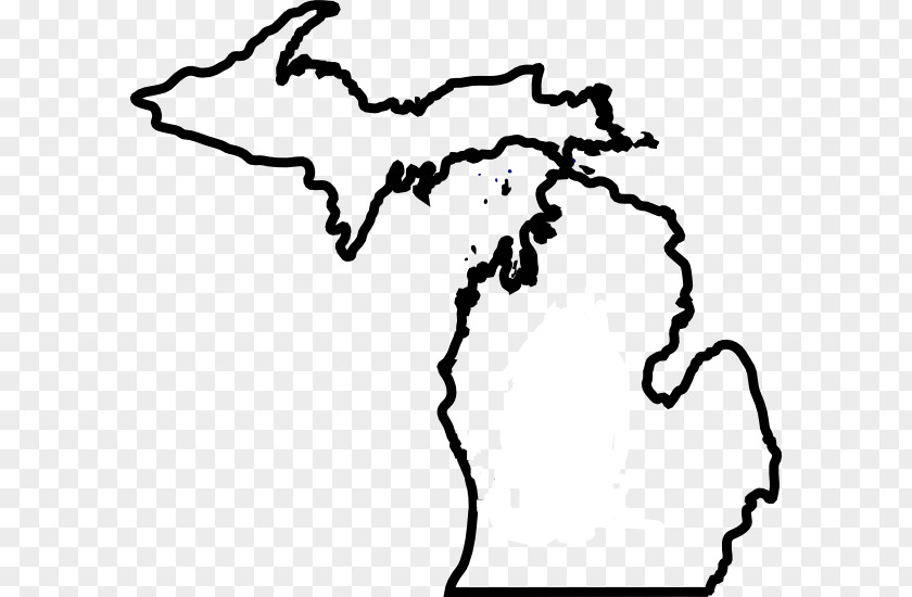Thick Clipart Michigan Blank Map Clip Art PNG