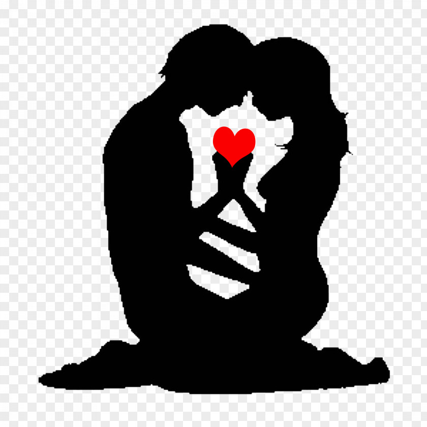 Couple Silhouette Photography Drawing Embroidery Illustration PNG