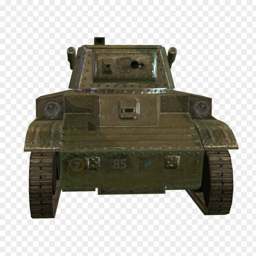 Low Poly Topology Churchill Tank Armored Car Artillery Gun Turret PNG