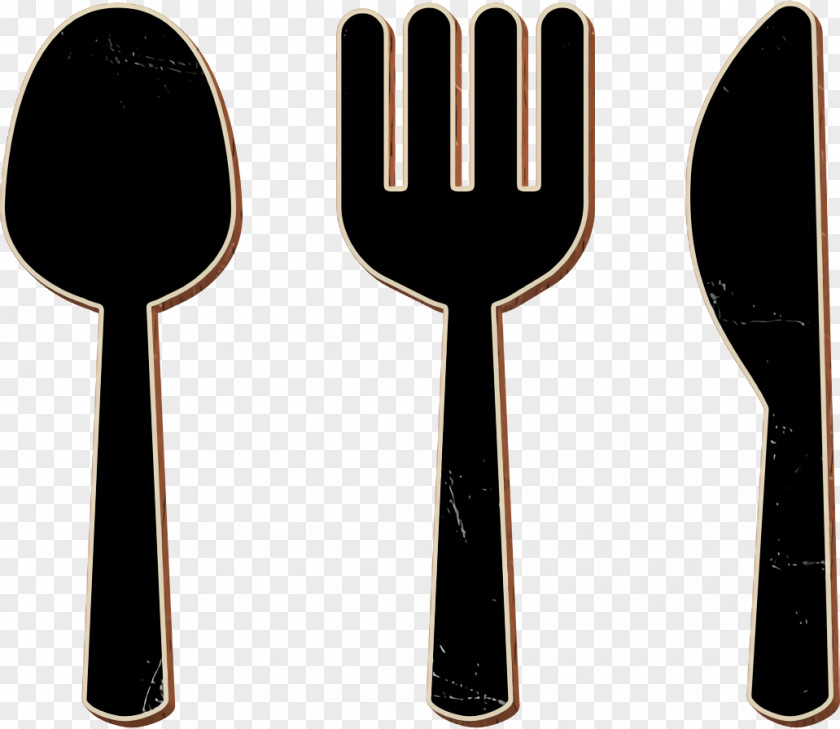Tools And Utensils Icon Spoon Fork Knive Silhouettes Restaurant Symbol PNG