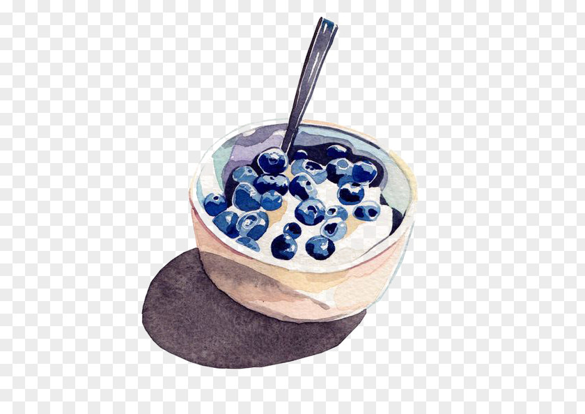 Yogurt Watercolor Painting Breakfast Illustrator Illustration PNG