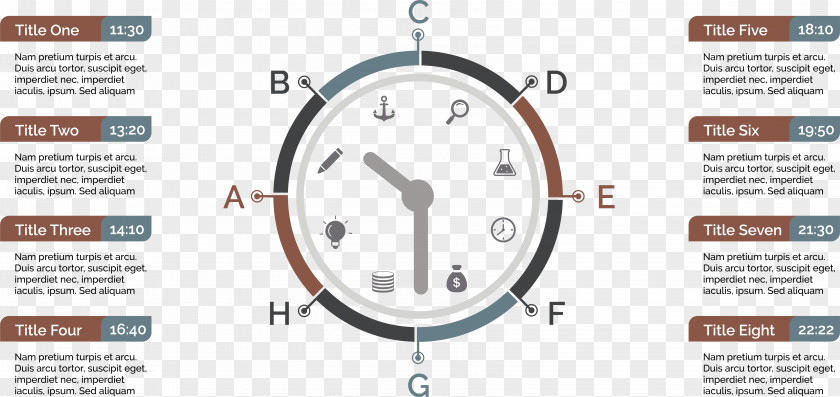 Creative Clock Information Graph Drawing Stock Illustration Royalty-free PNG