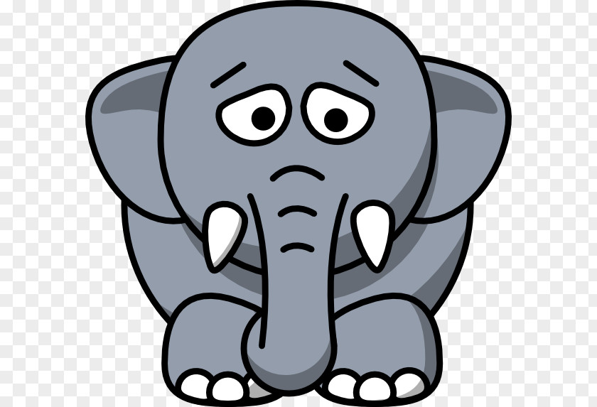 Sad Animal Cliparts Elephant Cartoon Drawing Clip Art PNG