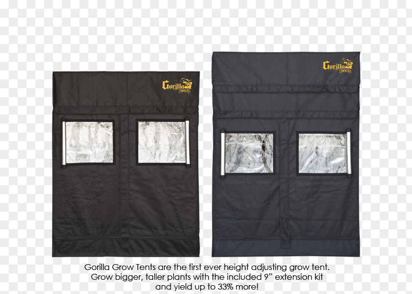 T-short Gorilla Grow Tent SHORTY 5X5 Growroom Hydroponics Home PNG