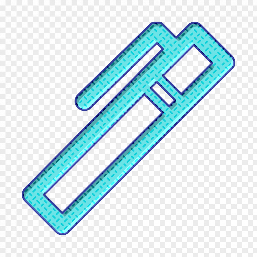 Turquoise Write Icon Office Pencil PNG