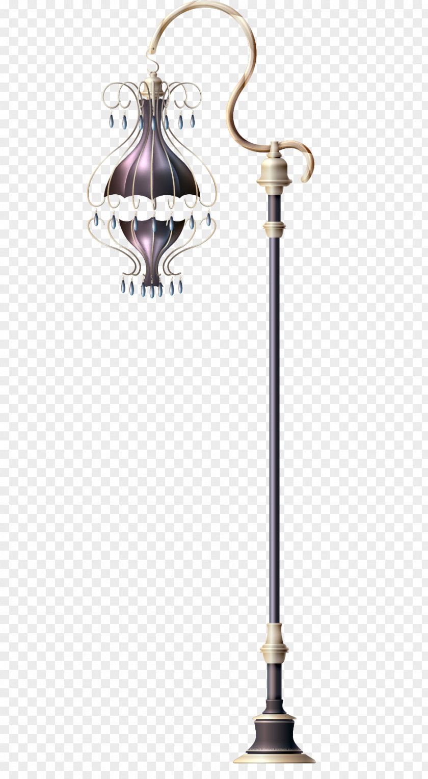 Vector European-style Street Lamps Light Fixture PNG