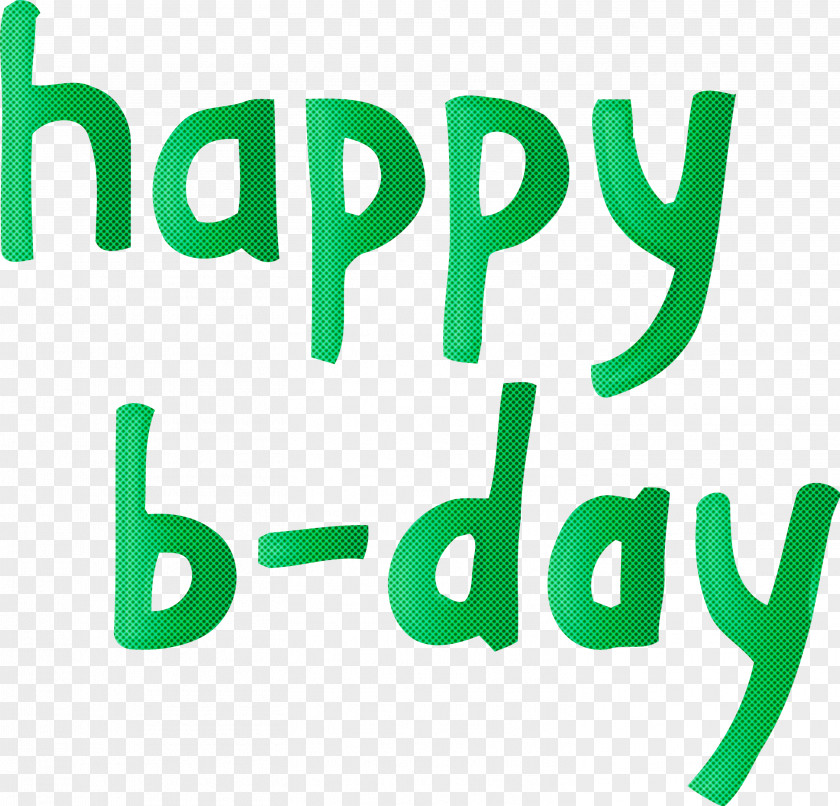 Happy B-Day Calligraphy PNG