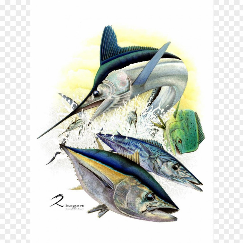 Shower Mackerel Douchegordijn Tuna The Blue Marlin Curtain PNG