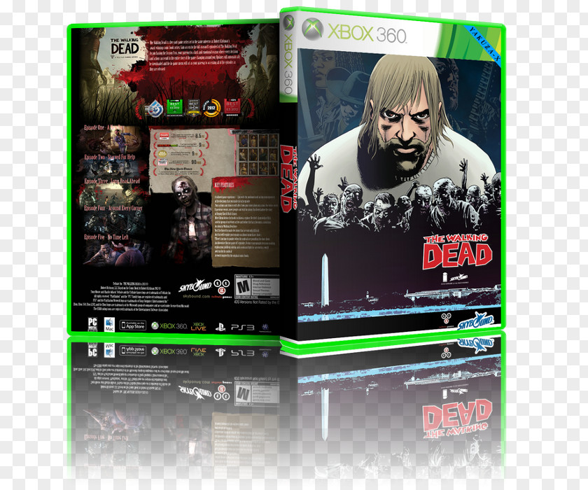 The Walking Dead Xbox 360 Charlie Adlard Display Advertising PNG
