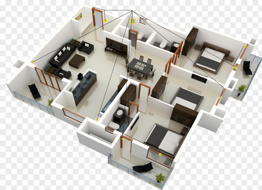 Apartment Bedroom House Plan Interior Design Services PNG