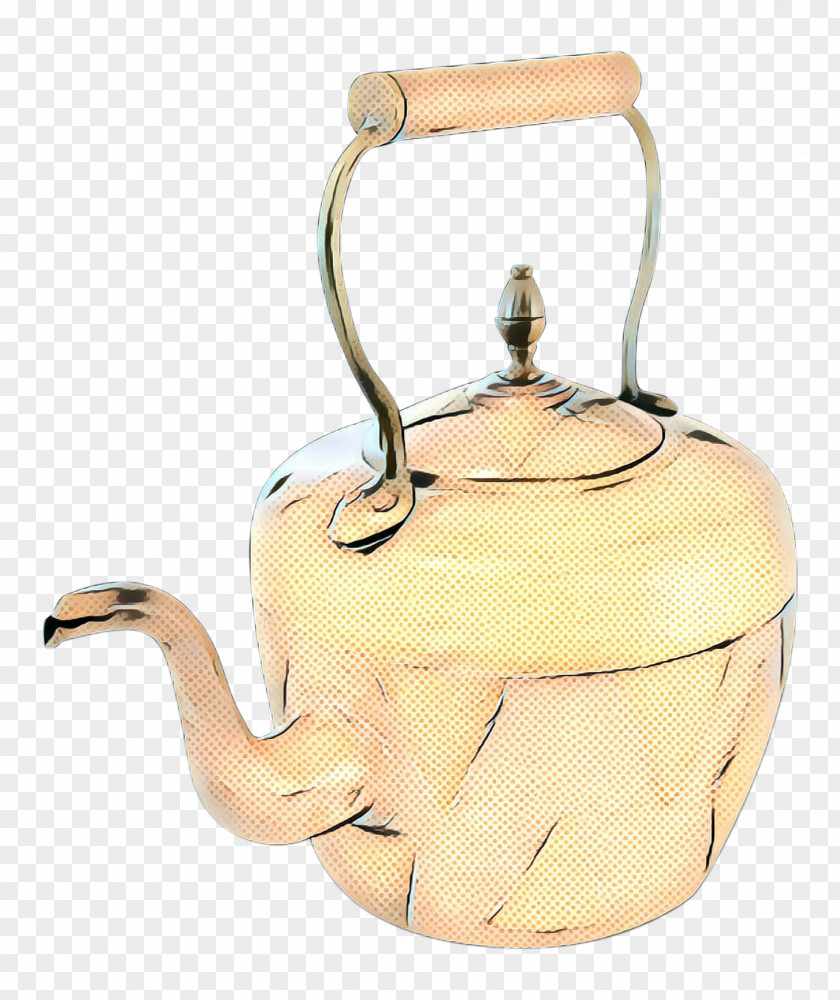 Metal Fashion Accessory Kettle Teapot Brass Beige PNG