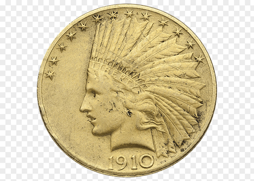 Gold Dime Medal Nickel PNG