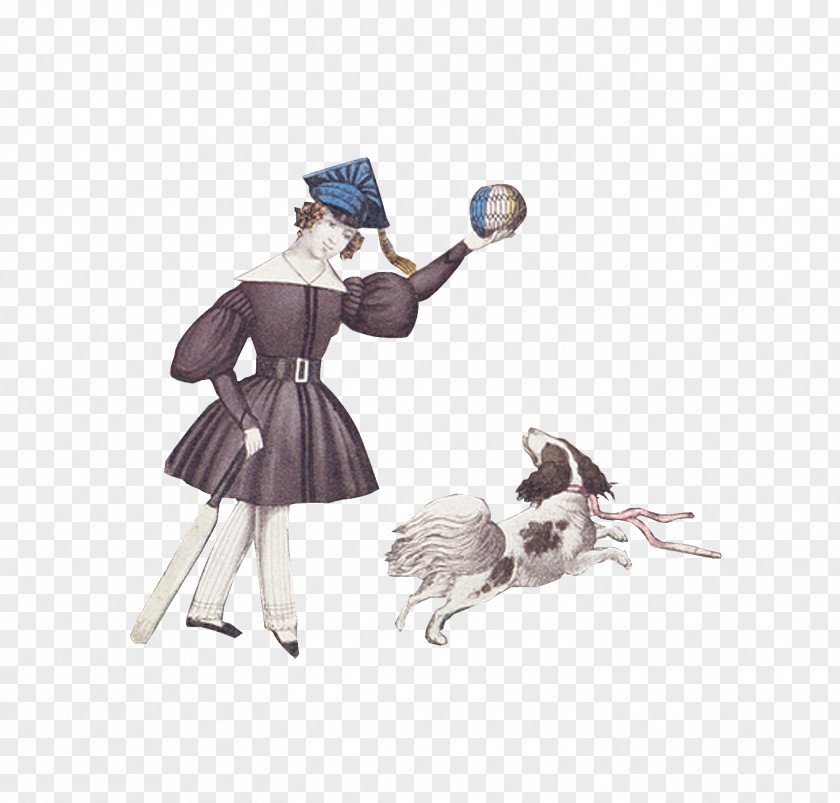 Woman With Dog Creative PNG