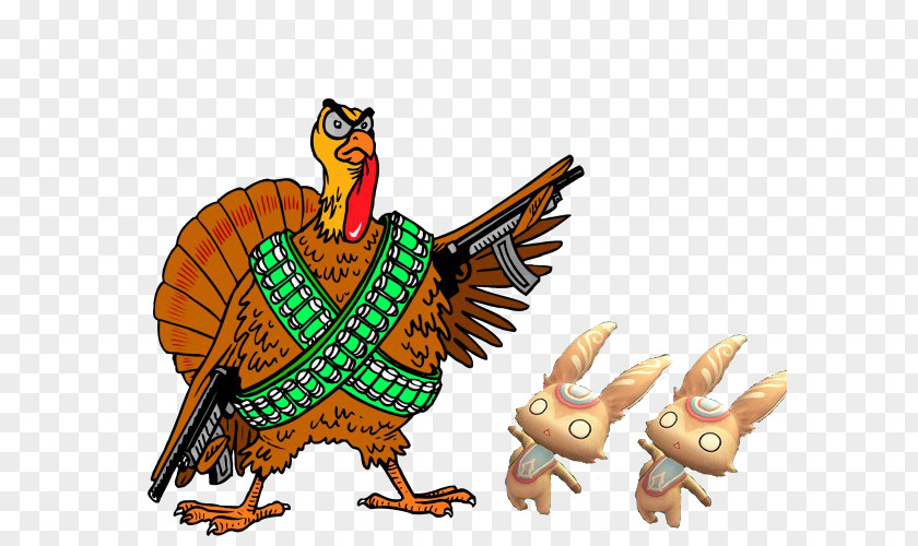 Chicken Thanksgiving Pistol Firearm Clip Art PNG
