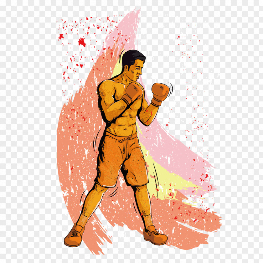 Boxing Man Sport Illustration PNG